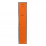Locker metálico dual grande - 1 puerta naranja